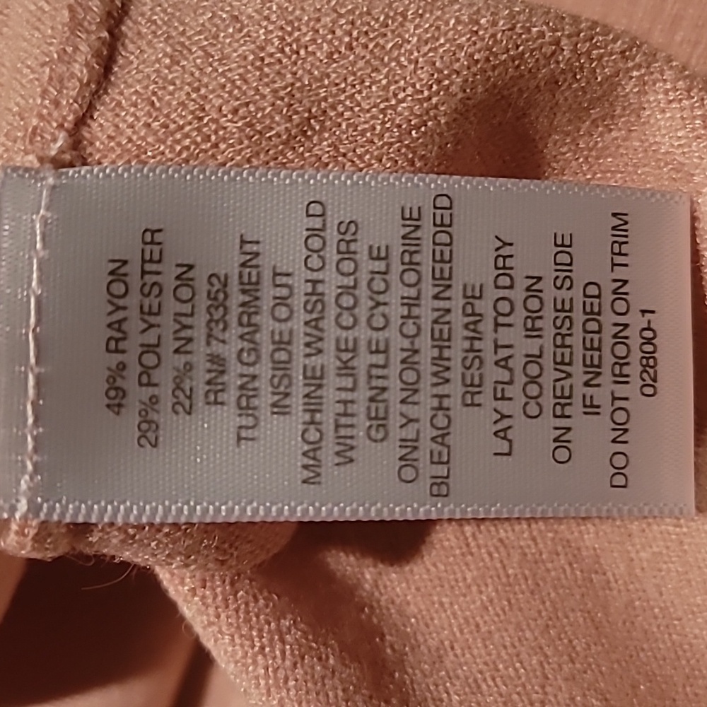 LIZ Claiborne Rose Jewel Neck 3/4 Sleeve Sweater - Picture 6 of 6